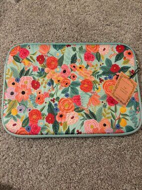Rifle Paper Co. Floral 14 Inch Laptop Sleeve New With Tags